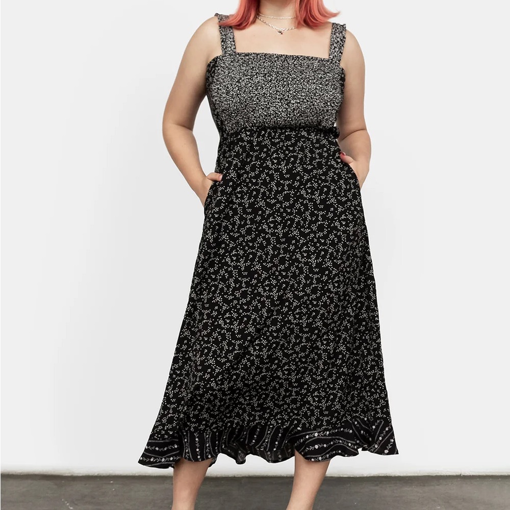 Disturbia dark cottagecore prairie panel dress